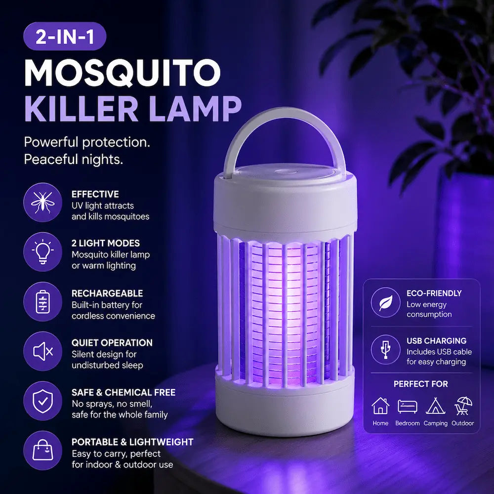 PureHabitat™ GlowGuard – Rechargeable Mosquito Lantern